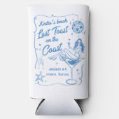 Blauw Laatste Toast Beach Bachelorette Party Seltz Seltzer Blikjeskoeler (Voorkant)