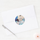Blauw lab ronde sticker (Envelop)