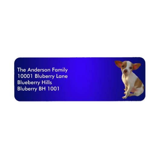 Blauw Label Retouradres Chihuahua (Voorkant)