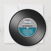 Blauw label Vinylrecord verrassingsgroep Kaart (Voorkant)