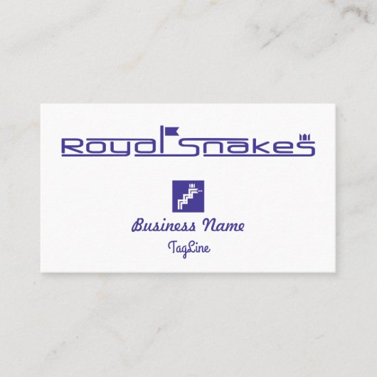 Blauw label voor koninklijke slangen (Voorkant)