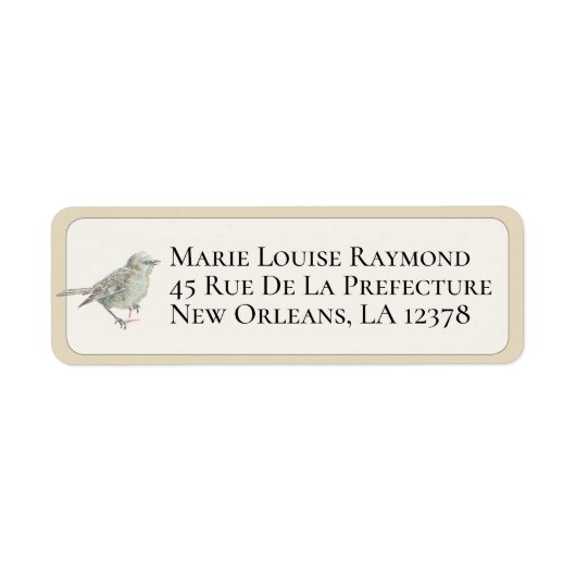  blauw label voor retournering van vogels (Voorkant)