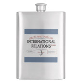 "Blauw label" Whiskey & IR Theory Flask Flacon (Voorkant)
