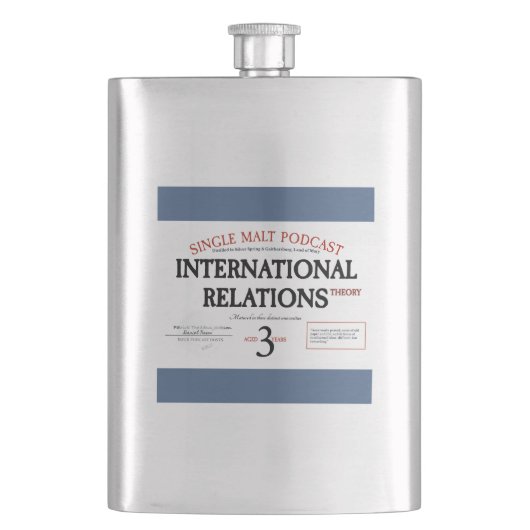 "Blauw label" Whiskey & IR Theory Flask Flacon (Voorkant)