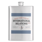 "Blauw label" Whiskey & IR Theory Flask Flacon (Voorkant)