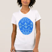 Blauw Lace Paasei Vrouwen T-shirt (Voorkant)