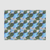 Blauw Lacecap Hydrangea Floral Patroonpapier Tissuepapier (Voorkant)