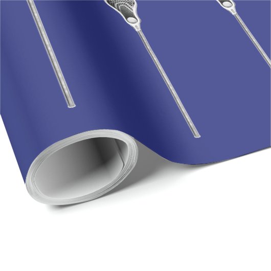 Blauw Lacrosse Cadeau Cadeaupapier (Rol Hoek)
