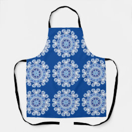 Blauw Lacy All-Over Print Schort