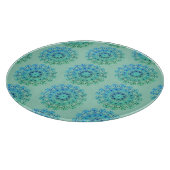 Blauw Lacy Patroon  Snijplank (Hoek)