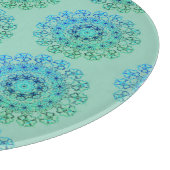 Blauw Lacy Patroon  Snijplank (Hoek)