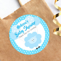 Blauw Lam Cute Kawaii Baby Shower Moderne Dank Je