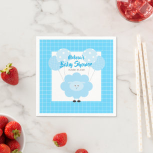 Blauw Lam Schattige Zoet Modern Eenvoudig Baby sho Servet