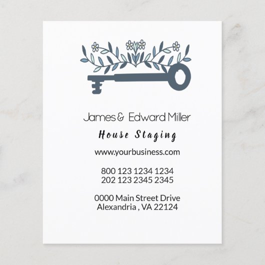  Blauw Land Florence Home Key Flyer (Voorkant)