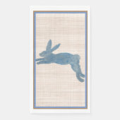 Blauw land Frans Bunny Rabbit Paper Napkin Servet (Voorkant)