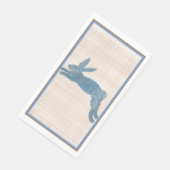 Blauw land Frans Bunny Rabbit Paper Napkin Servet (Hoek)