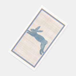 Blauw land Frans Bunny Rabbit Paper Napkin Servet