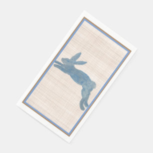 Blauw land Frans Bunny Rabbit Paper Napkin Servet