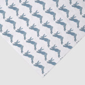 Blauw land Franse Bunny Rabbit Beach Towel Tissuepapier (Detail)
