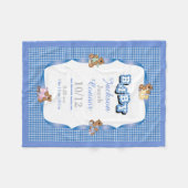 Blauw land met Baby Beren Fleece Deken (Voorkant (Horizontaal))