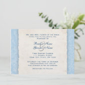 Blauw land Uitnodiging tot een wedstrijd voor het  (Staand voorkant)