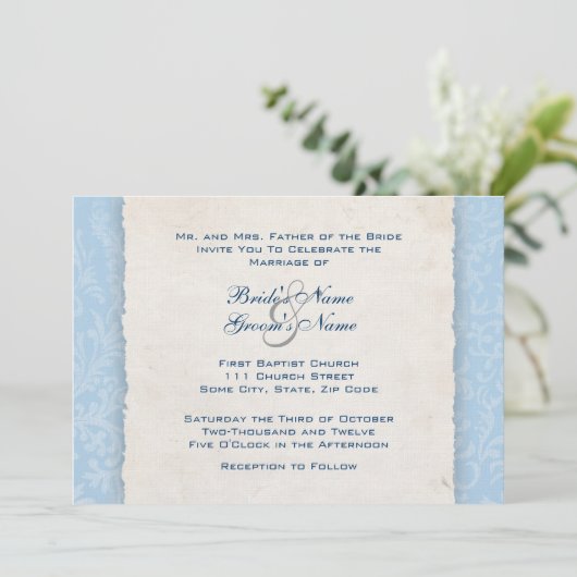 Blauw land Uitnodiging tot een wedstrijd voor het  (Staand voorkant)