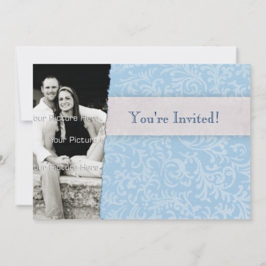 Blauw land Uitnodiging tot een wedstrijd voor het  (Achterkant)