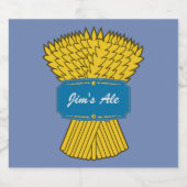 Blauw, Landbouwlabel. Bier Etiket (Enkel label)