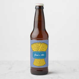 Blauw, Landbouwlabel. Bier Etiket