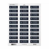 Blauw landelijk houtnerf retouradreslabel etiket (Full Sheet)