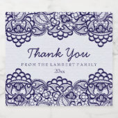  blauw landlogo bier etiket (Enkel label)