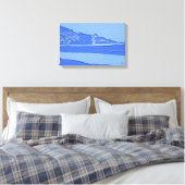 Blauw landschap canvas afdruk (Insitu (Slaapkamer))