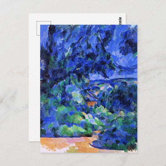 Blauw landschap door Paul Cezanne Briefkaart (Voorkant / Achterkant)