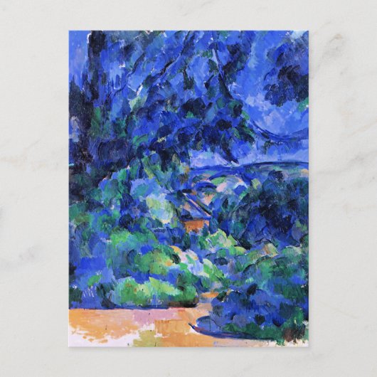 Blauw landschap door Paul Cezanne Briefkaart (Voorkant)