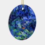 Blauw landschap door Paul Cezanne Keramisch Ornament (Rechts)