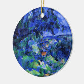 Blauw landschap door Paul Cezanne Keramisch Ornament (Links)