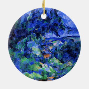 Blauw landschap door Paul Cezanne Keramisch Ornament