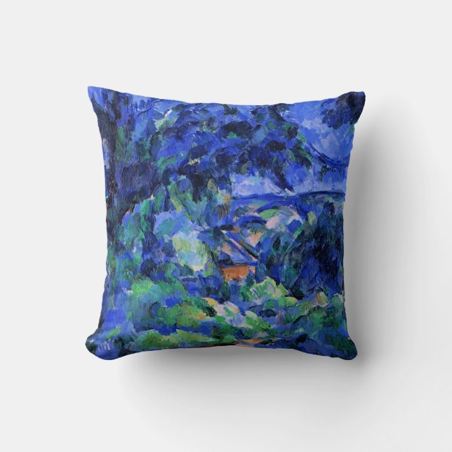 Blauw landschap door Paul Cezanne Kussen (Voorkant)