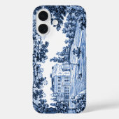 Blauw landschap Victoriaans huis Case-Mate iPhone Case (Achterkant)