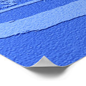Blauw landschapsposter poster (Hoek)