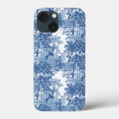 blauw landschapsprofiel met URL's en kolommen Case-Mate iPhone Case (Achterkant)