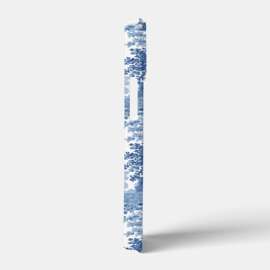 blauw landschapsprofiel met URL's en kolommen Case-Mate iPhone Case (Achterkant / Rechts)