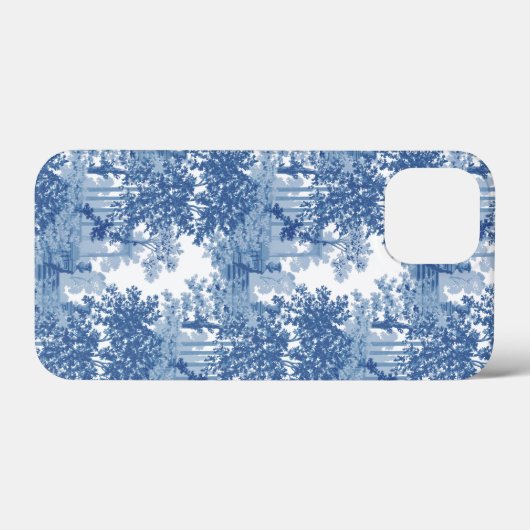 blauw landschapsprofiel met URL's en kolommen Case-Mate iPhone Case (Achterkant (horizontaal))