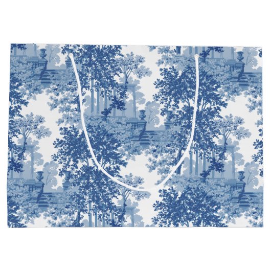  blauw landschapsprofiel met URL's en kolommen Groot Cadeauzakje (Achterkant)