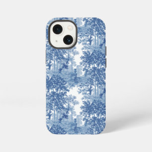 blauw landschapsprofiel met URL's en kolommen iPhone 13 Mini Hoesje