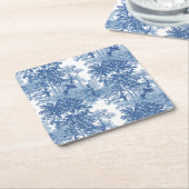 blauw landschapsprofiel met URL's en kolommen Kartonnen Onderzetters (Schuin)