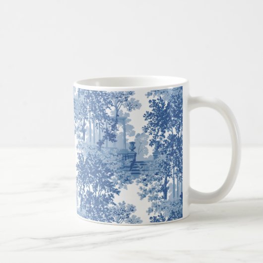 blauw landschapsprofiel met URL's en kolommen Koffiemok (Rechts)