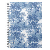 blauw landschapsprofiel met URL's en kolommen Notitieboek (Voorkant)