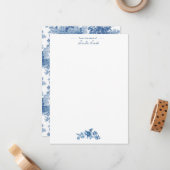  blauw landschapsprofiel met URL's en kolommen Notitiekaartje (Voorkant / Achterkant in situ)