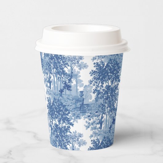  blauw landschapsprofiel met URL's en kolommen Papieren Bekers (Rechts)